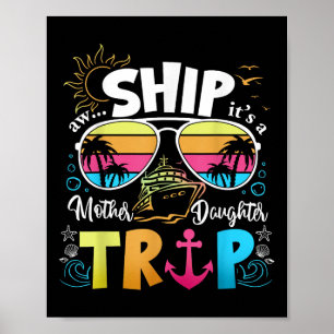Affiche Mère Fille Croisière Maman Fille Voyage Funny Vac