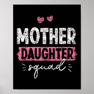 Affiche Mère Fille Squad Correspondant Maman Mère Fille