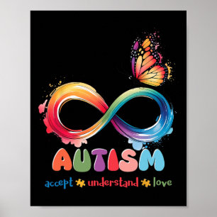 Affiche Mère Fils Famille Accepter Autistique Enfants Auti
