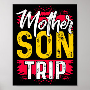 Affiche Mère Fils Voyage Chemise Été Famille Voyage
