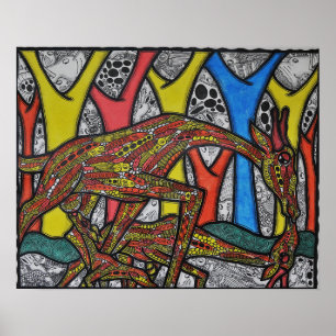 Affiche Mère Giraffe