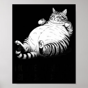 Affiche Mère, je ne suis que peau et os Maman chat drôle c