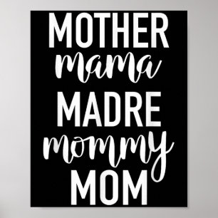 Affiche Mère Mama Madre Maman Maman - Parent Citation
