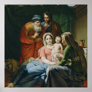 Affiche Mère Marie et bébé Jésus