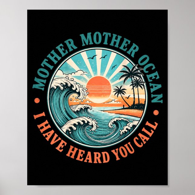 Affiche Mère Mère Océan J'ai Entendu Appel Drôle Sur Dos (Devant)