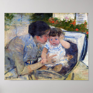 Affiche Mère pour réconforter le bébé, Mary Cassatt