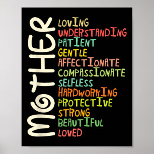 Affiche Mère Signifiant Chemise J'aime Maman Fête des mère