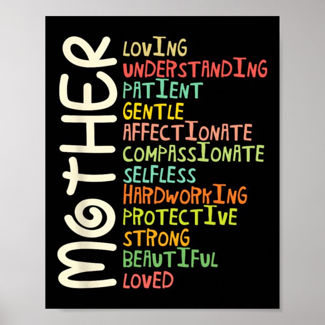 Affiche Mère Signifiant Chemise J'aime Maman Fête des mère (Devant)