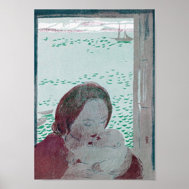 Affiche Mère tenant bébé, Maurice Denis (Devant)