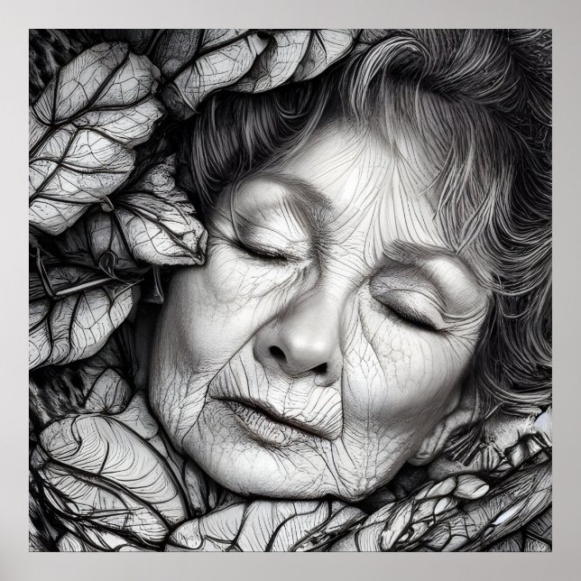 Affiche Mère Terre Dors Parmi Les Feuilles (Devant)