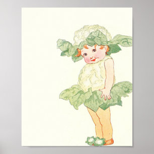 Affiche Mère Terre Enfants - Petite Miss Chou-Fleur