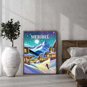 Affiche Meribel : Harmonie Alpestre sous l'Éclat Hivernal