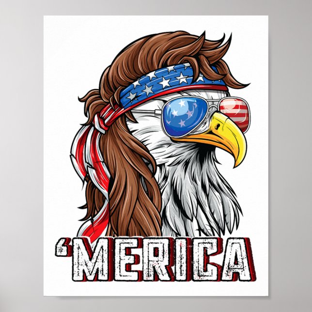 Affiche Merica États-Unis Drapeau américain Patriotique 4  (Devant)