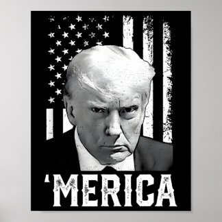 Affiche Merica Trump Joyeux 4 juillet Trump Drapeau Améric
