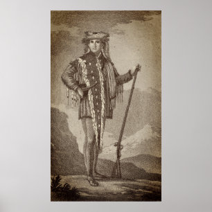 Affiche Meriwether Lewis dans la robe indienne (Shoshone)
