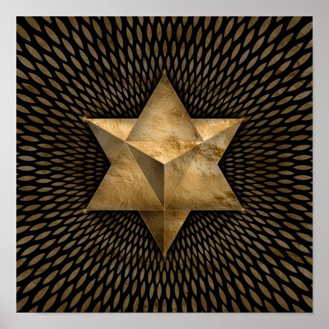 Affiche Merkabah en or (Devant)