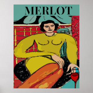 Affiche Merlot Maid, Vin