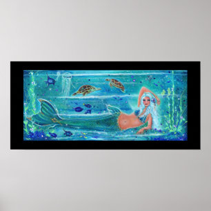 Affiche Mermaid Calypso art par Renee Lavoie