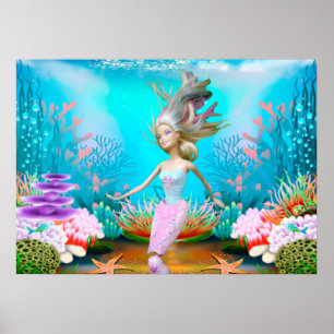 Affiche Mermaid célèbre