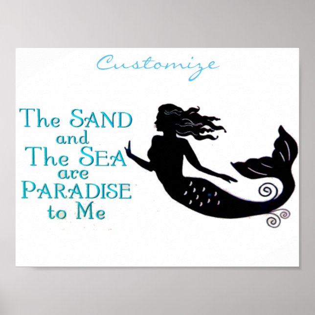 Affiche Mermaid de plage de sable et de mer Thunder_Cove (Devant)