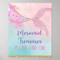 Mermaid en or rose Trésors Anniversaire Fête Favor