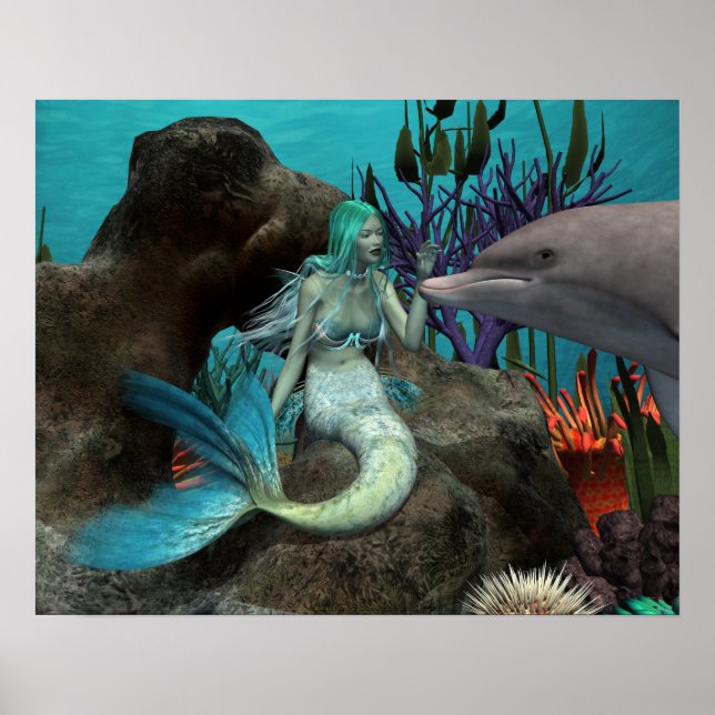 Affiche Mermaid et Dolphin (Devant)