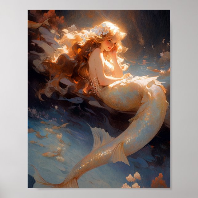 Affiche Mermaid Imaginaire Art (Devant)