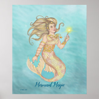 Affiche Mermaid Magic, Sirène, Fée, Féerie, Sorcière de me