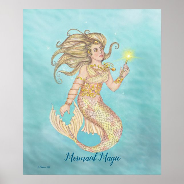 Affiche Mermaid Magic, Sirène, Fée, Féerie, Sorcière de me (Devant)