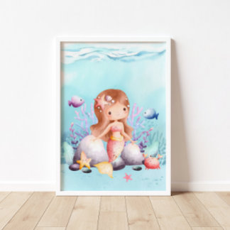 Affiche Mermaid Nautique Mur Art