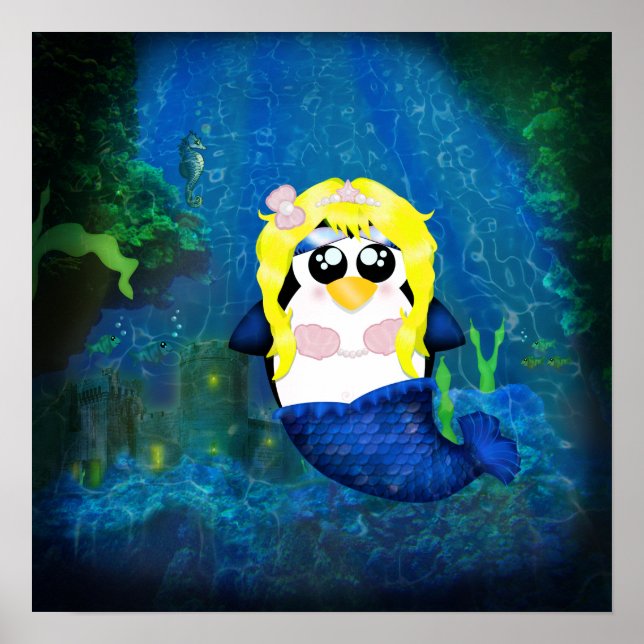 Affiche Mermaid Penguin (Devant)