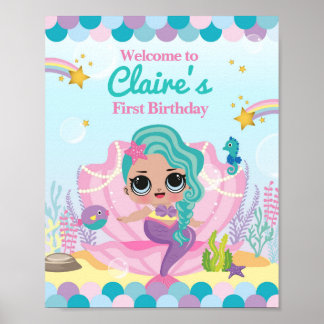 Affiche Mermaid Premier anniversaire