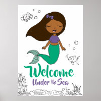 Mermaid Sea Creator Party Black Mermaid Carton