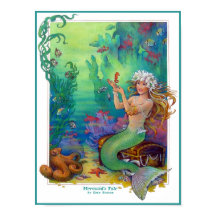 Mermaid, Seahorse et Octopus Original Art