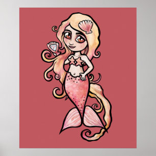 Affiche Mermaid Shelly