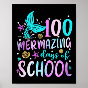Affiche Mermaid Tail 100 Jours Mermazing de l'école