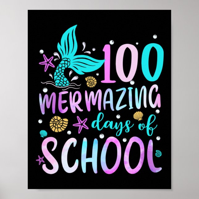 Affiche Mermaid Tail 100 Jours Mermazing de l'école (Devant)