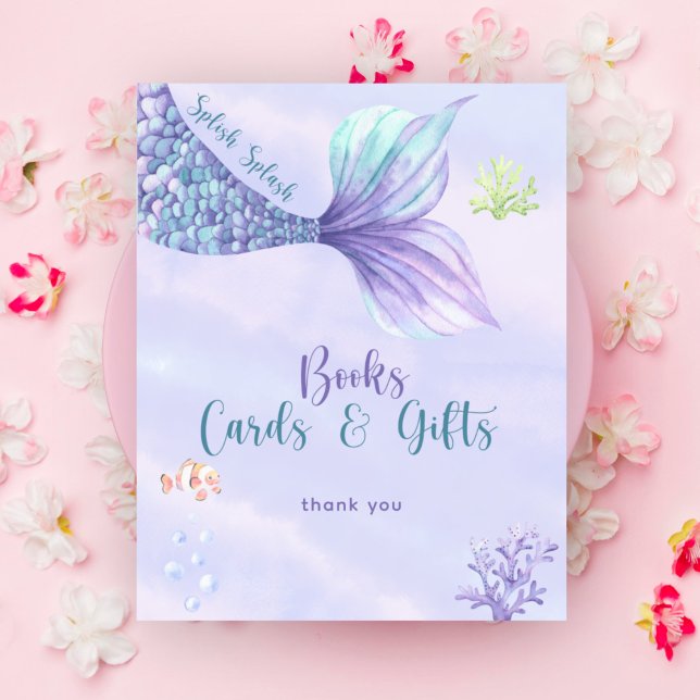 Affiche Mermaid Under the Sea Livres cartes et cadeaux (Créateur téléchargé)