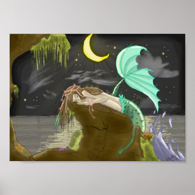 Affiche mermaidmoonlight par Rainbows expérimentaux (Devant)