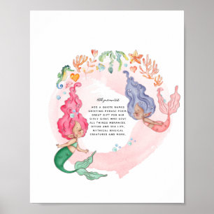 Affiche MERMAIDS Personnalisé