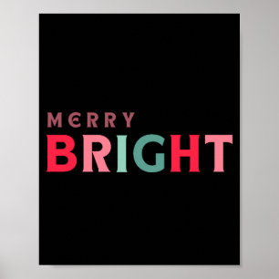Affiche Merry And Bright Mignon Coloré Tout-Petit