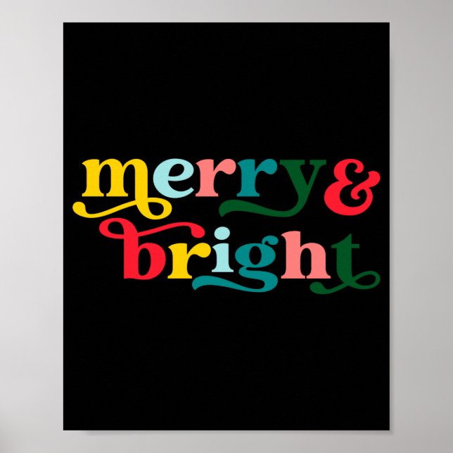 Affiche Merry And Bright Modern Christmas Womens  (Devant)