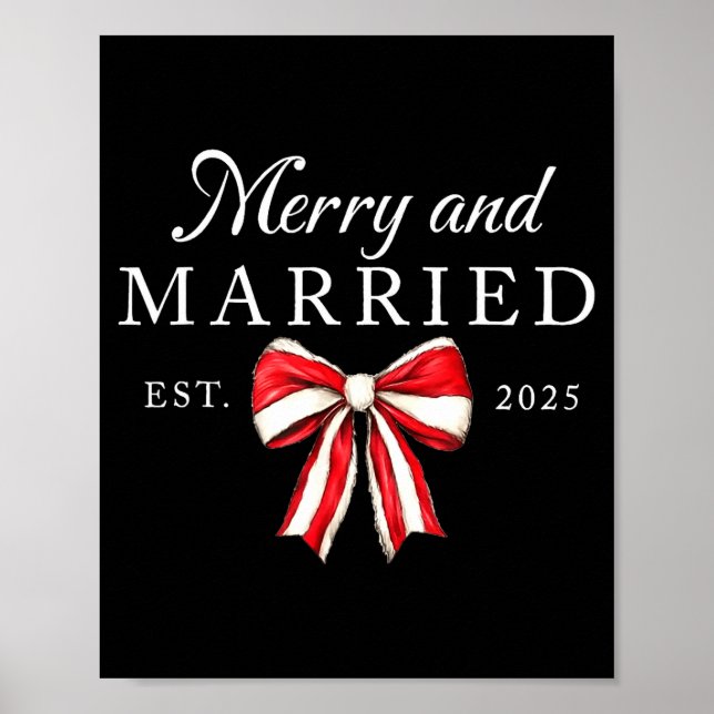 Affiche Merry And Married Est 2025 Coquette Couple Matchin (Devant)