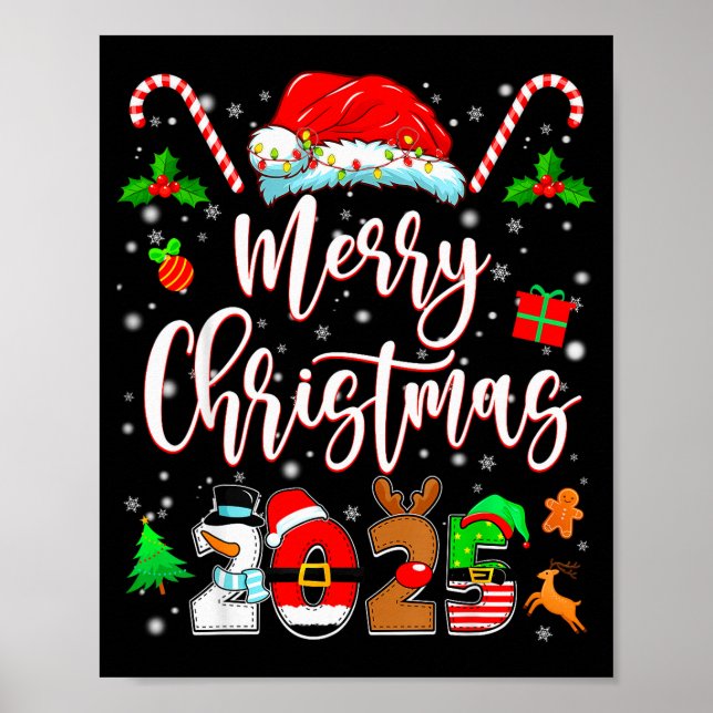 Affiche Merry Christmas 2025 Family Matching Pajamas Xmas  (Devant)