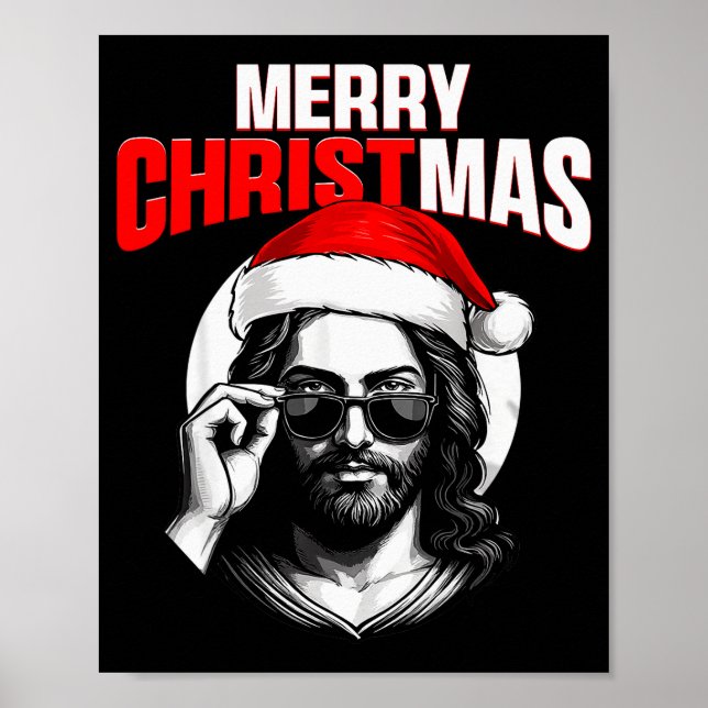 Affiche Merry Christmas Christian Jesus Pajamas Pjs Xmas M (Devant)