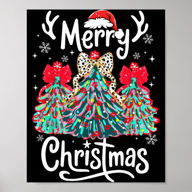 Affiche Merry Christmas Family Funny Christmas Tree Women  (Devant)