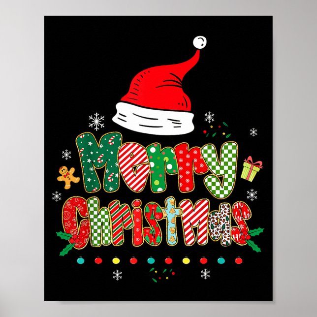 Affiche Merry Christmas Family Matching Outfit Xmas Squad  (Devant)