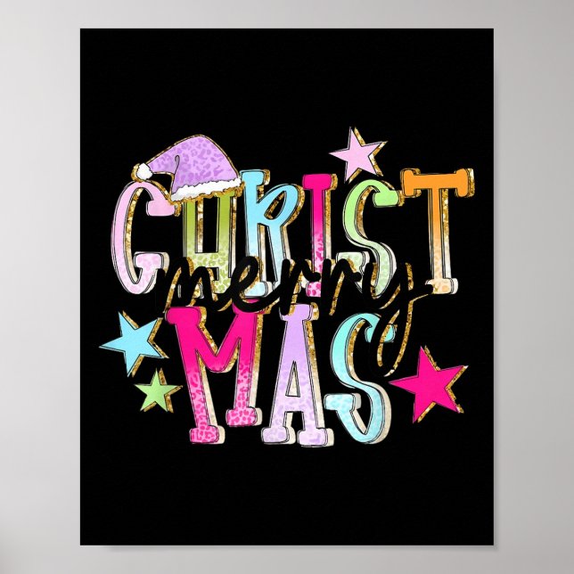 Affiche Merry Christmas Funny Santa Squad Pajamas Xmas Hol (Devant)