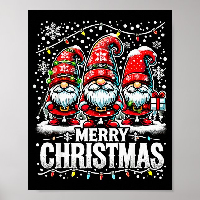 Affiche Merry Christmas Gnome Funny Family Christmas  (Devant)