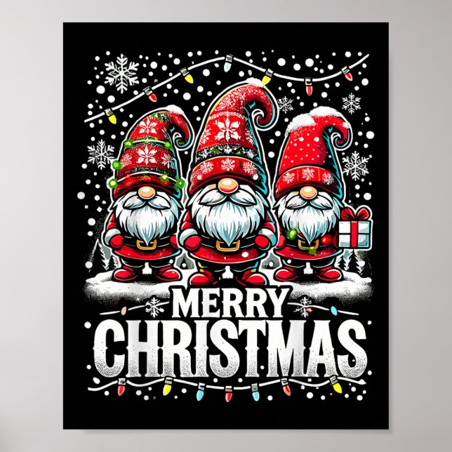 Affiche Merry Christmas Gnome Funny Family Christmas  (Devant)
